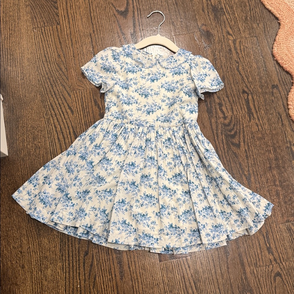 DOEN kids Floral Blue and White Dress